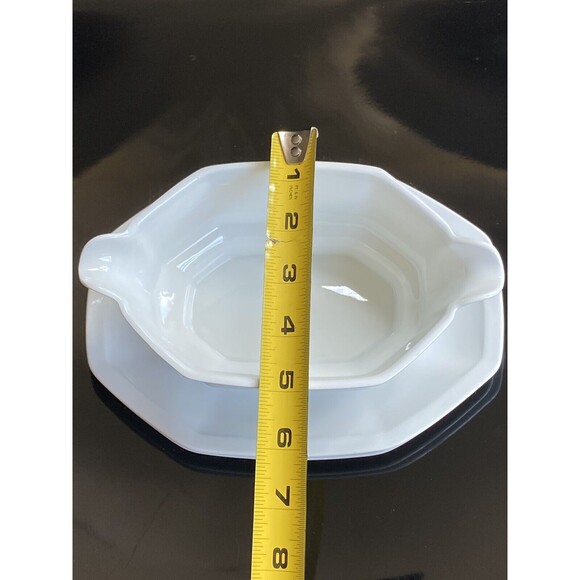 Gravy Boat W/2 UnderPlate Maison Blanche Fine China by CHRISTOPHER STUART Y0008 - Picture 5 of 12